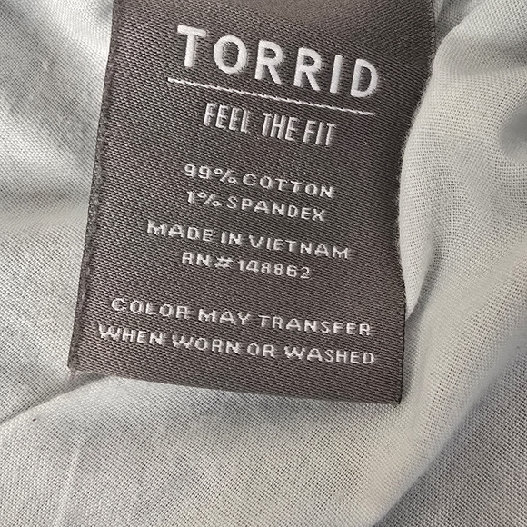 Torrid Women's Distressed Jean Shorts - Light Blue - Picture 4 of 5